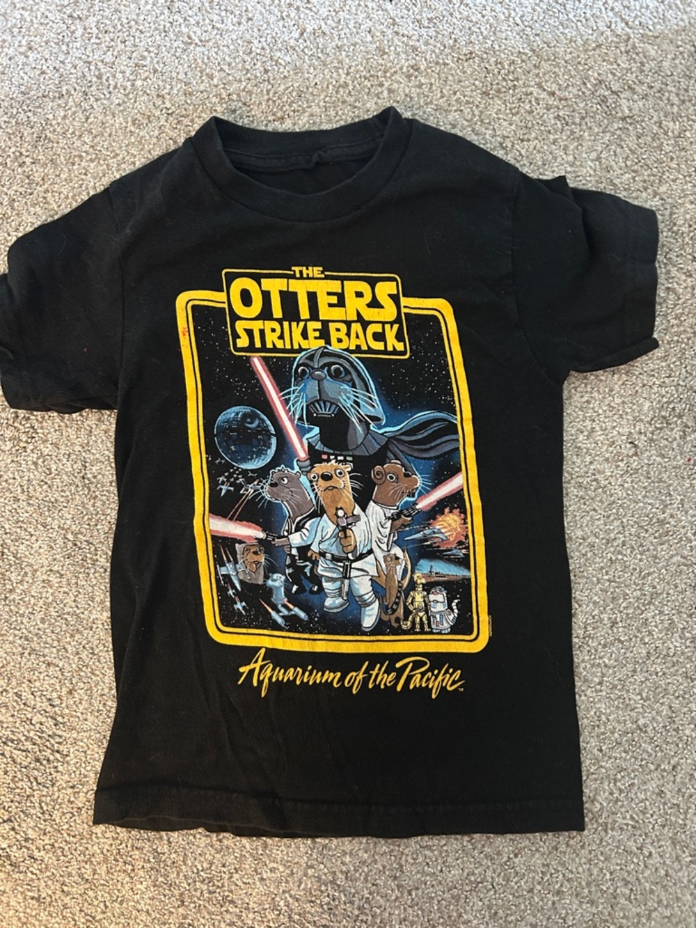 The Otters Strike Back Black Graphic Tee